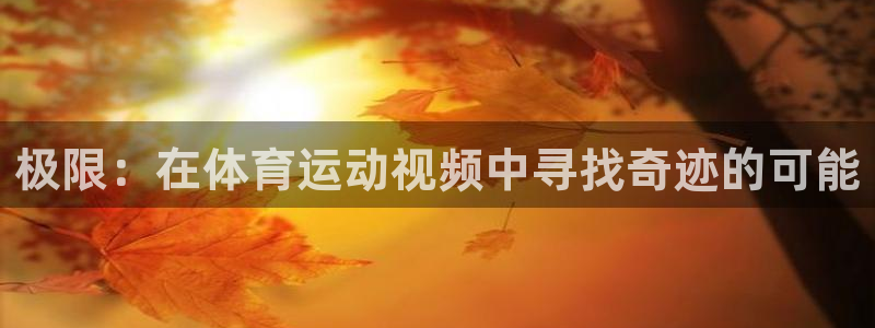 3377体育(中国)官方网站：极限：在体育运动视频中寻找奇迹的可能