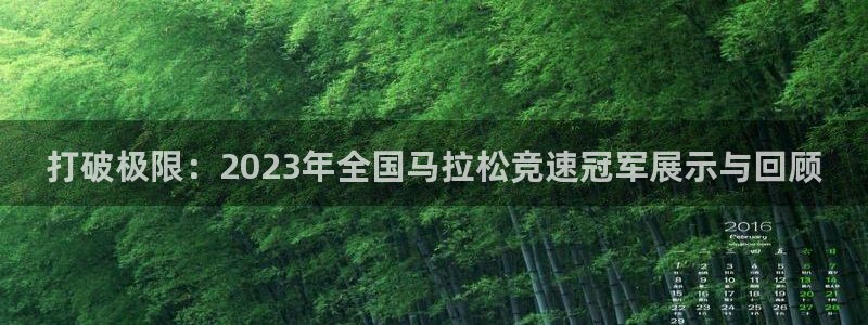 3377体育app官网下载地址：打破极限：2023年全国马拉松竞速冠军展示与回顾